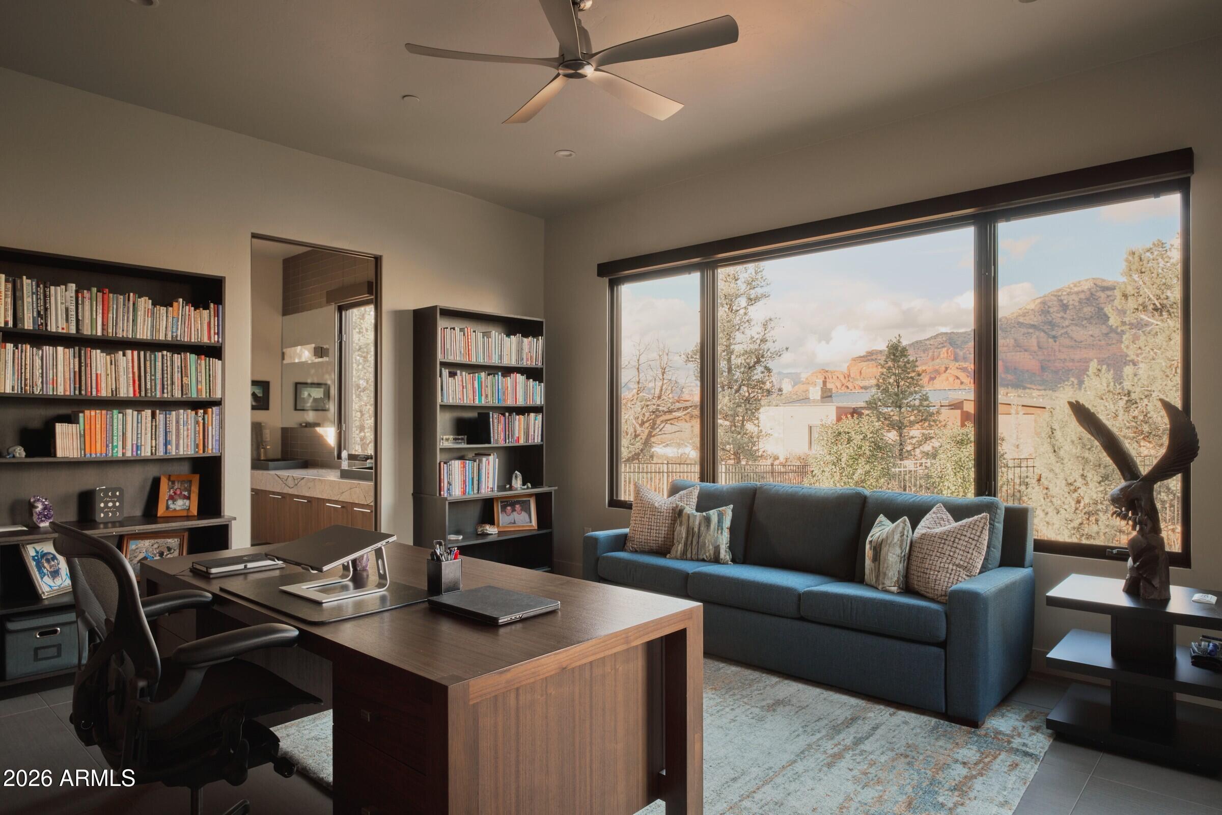 2925 Red Hawk Lane Sedona, AZ 86336 - Photo 21 of 35 a work room with furniture and a large window