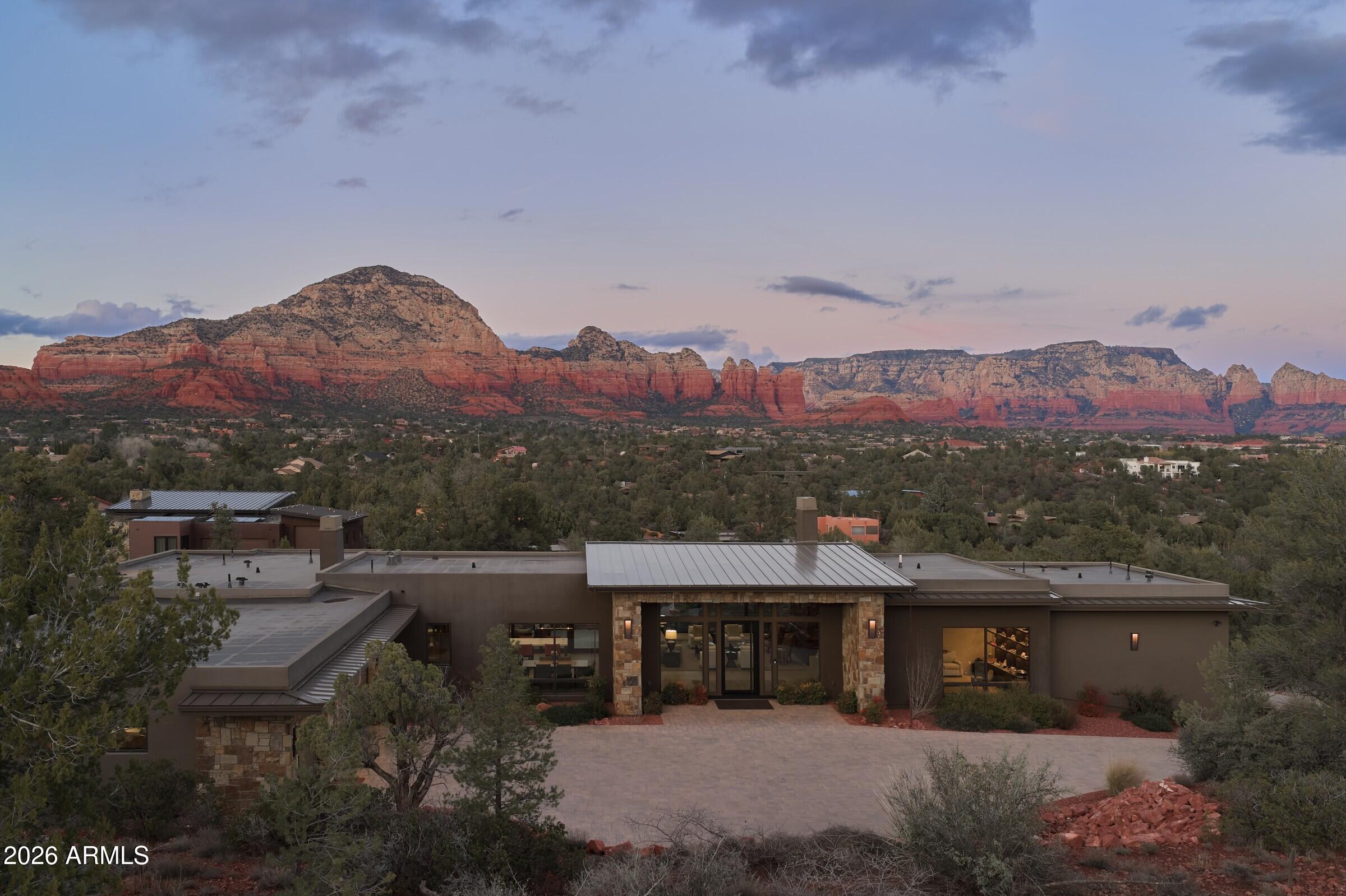 2925 Red Hawk Lane Sedona, AZ 86336 - Photo 35 of 35 aerial view of residential houses with outdoor space and seating