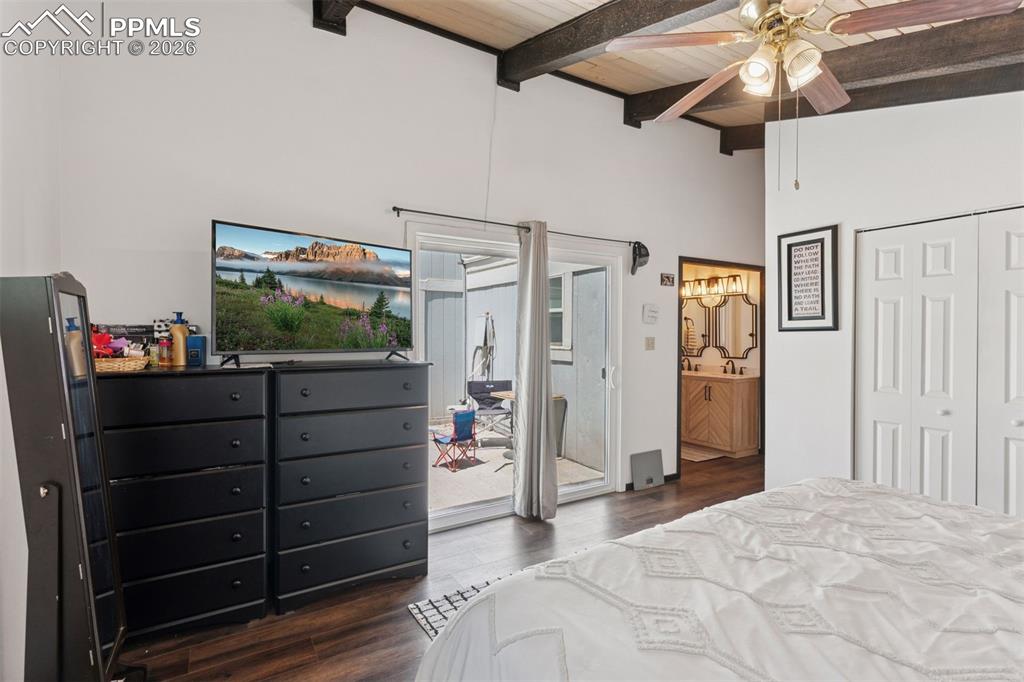 16880-1688 Old Pueblo Road Fountain, CO 80817 - Photo 12 of 47 Bedroom w/sliding glass door to patio & en-suite bathroom access
