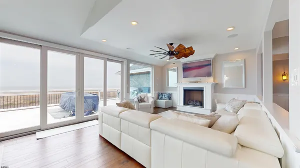 a view of a city with ocean view