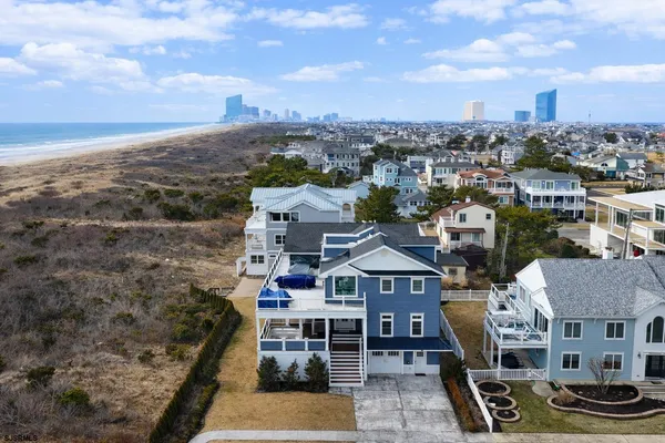 a aerial view of a house with a balcony