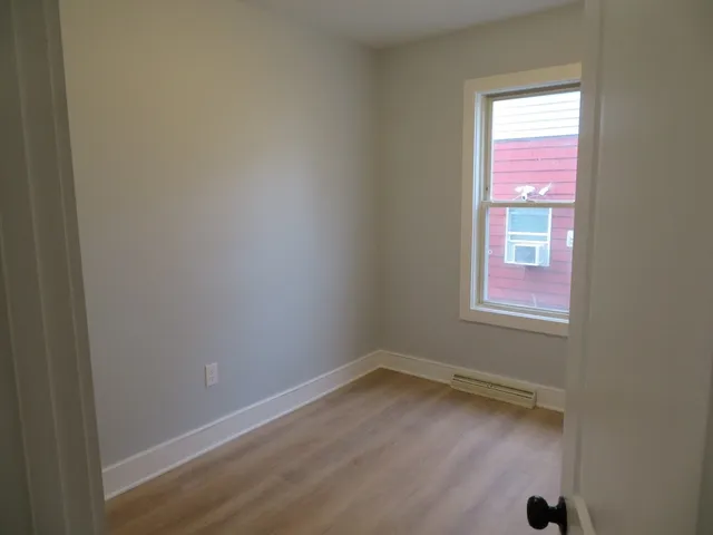 an empty room with a window