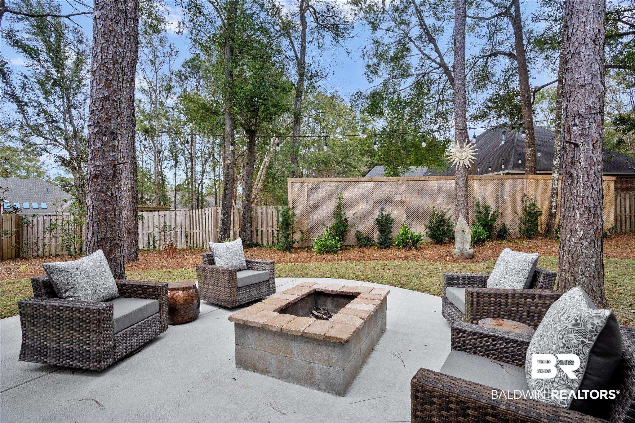 110 Chestnut Ridge Fairhope, AL 36532 - Photo 27 of 37 Patio and Firepit