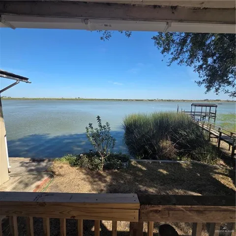 a view of a lake from a balcony