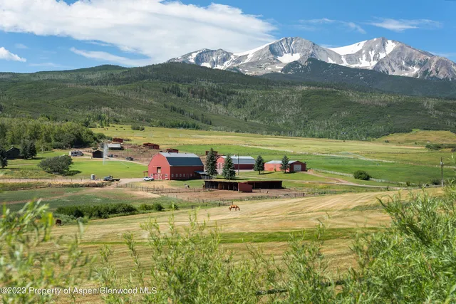 a view of an outdoor space and mountain view