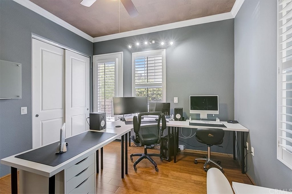 326 District Court Fullerton, CA 92832 - Photo 28 of 41 a view of a workspace with furniture and a window