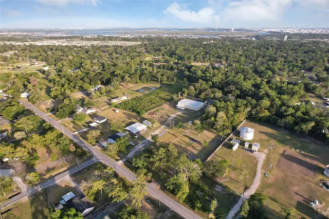 an aerial view of multiple house