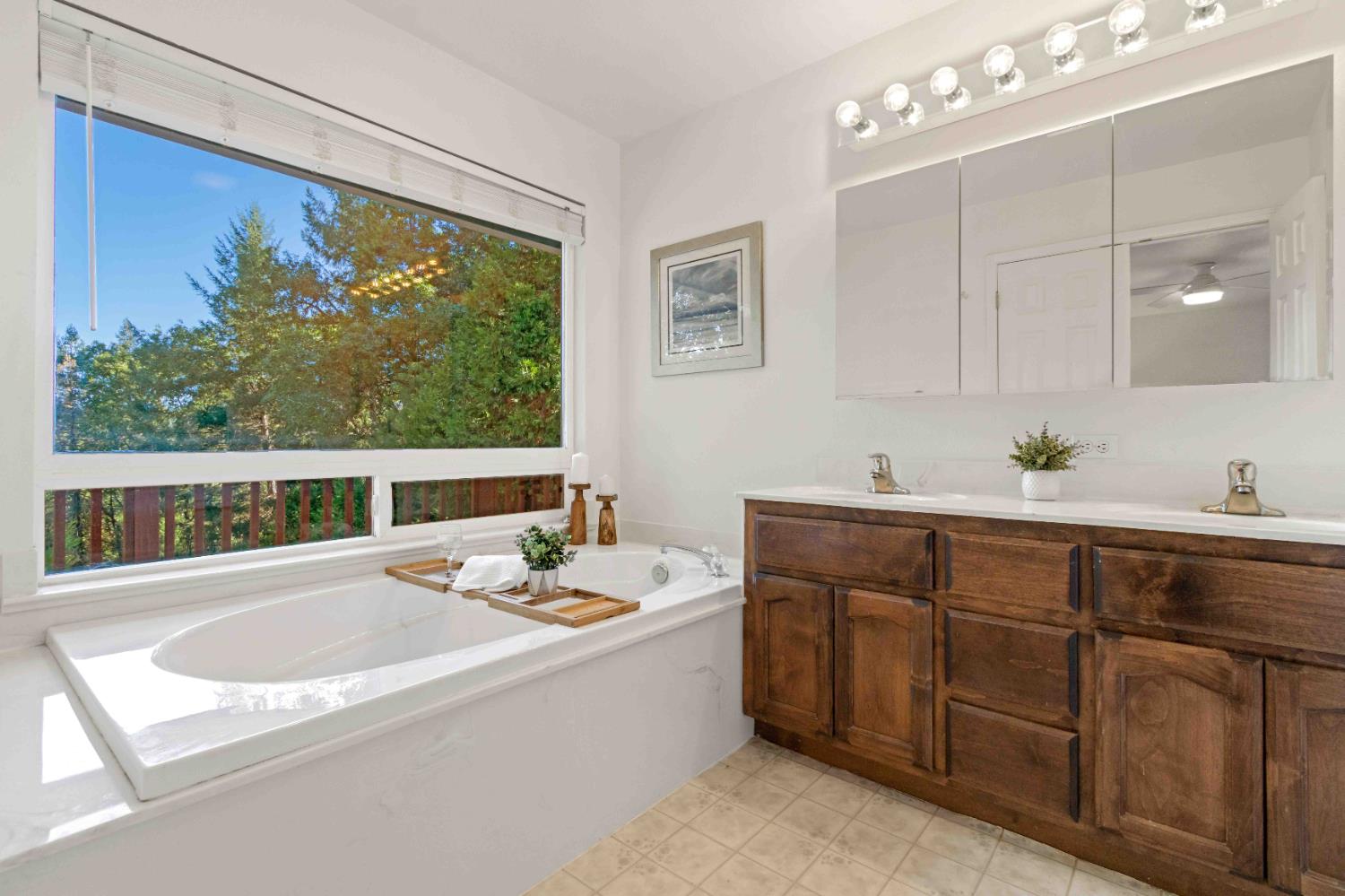 5341 Puerta Del Sol Road Camino, CA 95709 - Photo 17 of 32 a bathroom with a tub sink and mirror