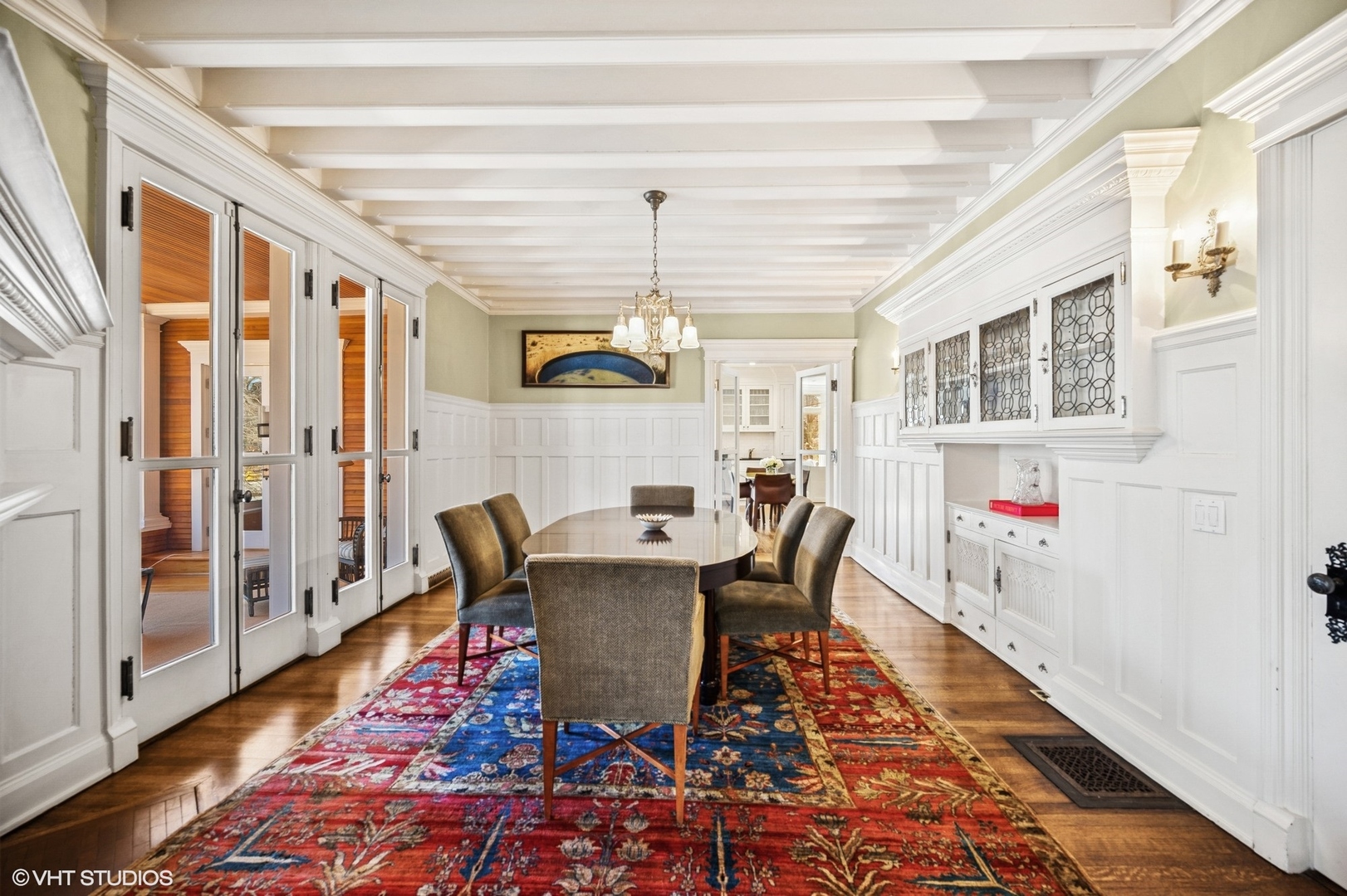644 Oak Street Winnetka, IL 60093 - Photo 18 of 40 a view of a dining room with furniture window and wooden floor