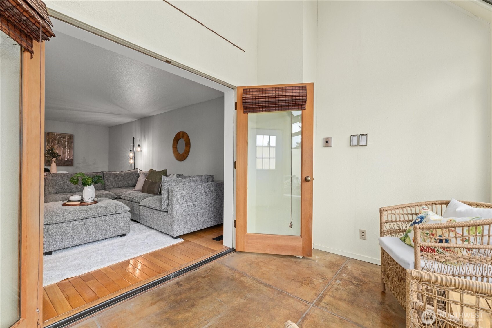 8225 212th Street Southwest, Unit 304 Edmonds, WA 98026 - Photo 13 of 35 a living room with furniture and a flat screen tv