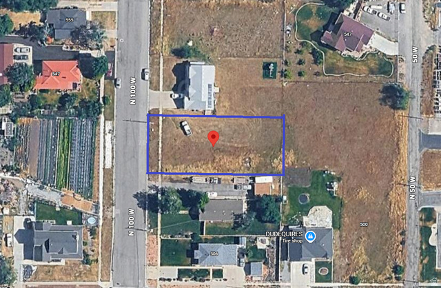 532 North 100 West, Unit 2 Tooele, UT 84074 - Photo 11 of 13 Aerial Property Map. Indicating the parcel boundaries and surrounding infrastructure