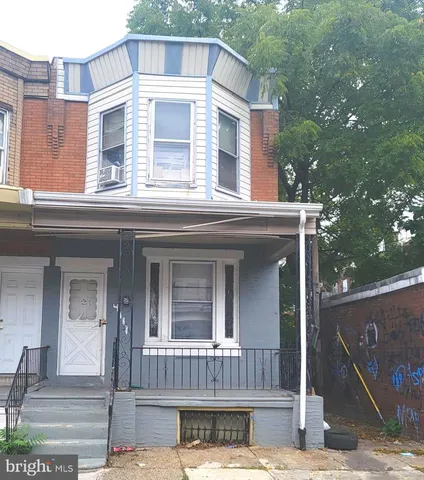 a view of a building with a window