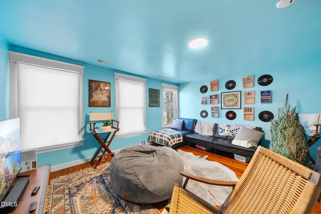 a room with musical instruments