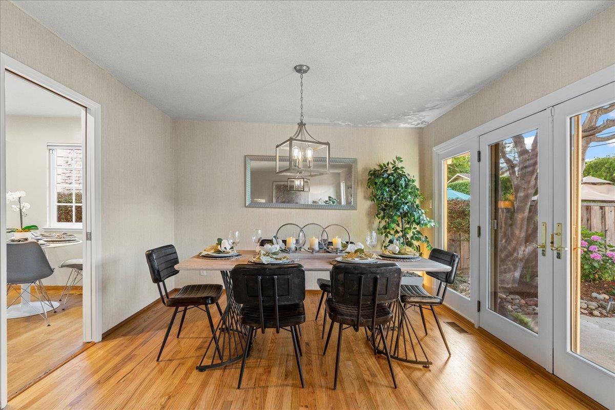 877 West Knickerbocker Drive Sunnyvale, CA 94087 - Photo 17 of 51 a view of a dining room with furniture window and wooden floor