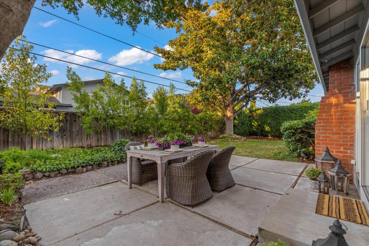 877 West Knickerbocker Drive Sunnyvale, CA 94087 - Photo 42 of 51 a view of backyard with seating space and trees