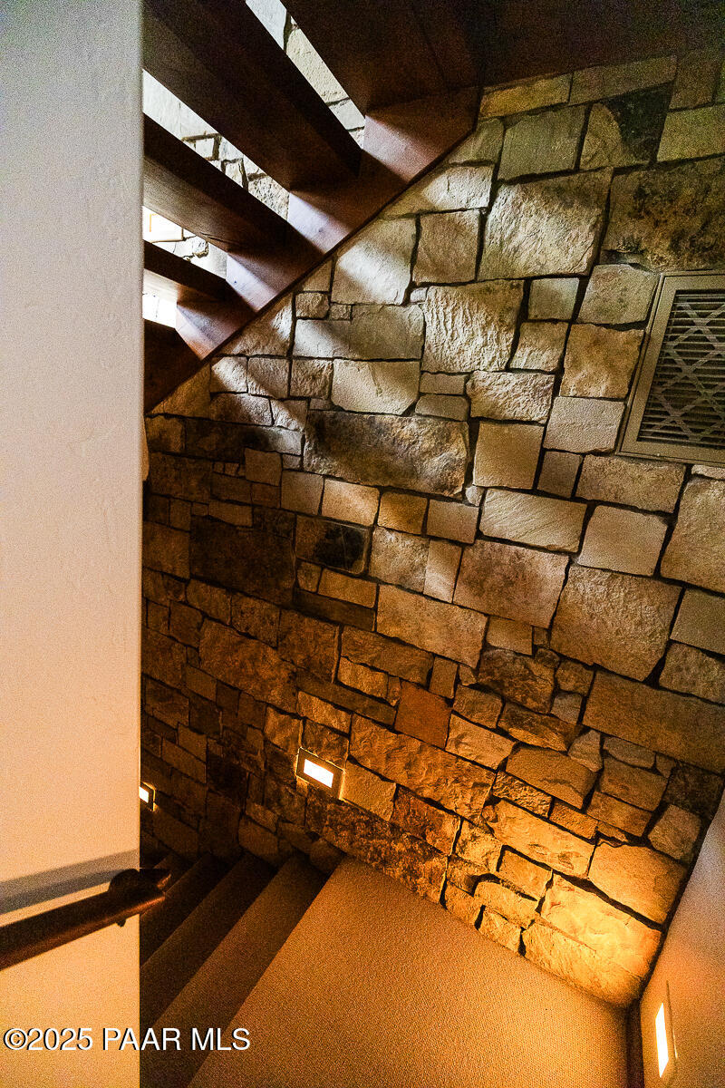2505 East Old Miner Road Prescott, AZ 86303 - Photo 106 of 114 Stone Work Stair Lighting