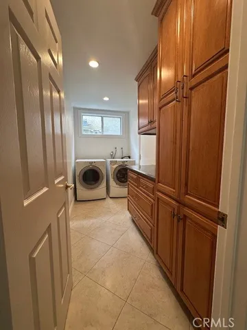 a room with a table and a cabinet