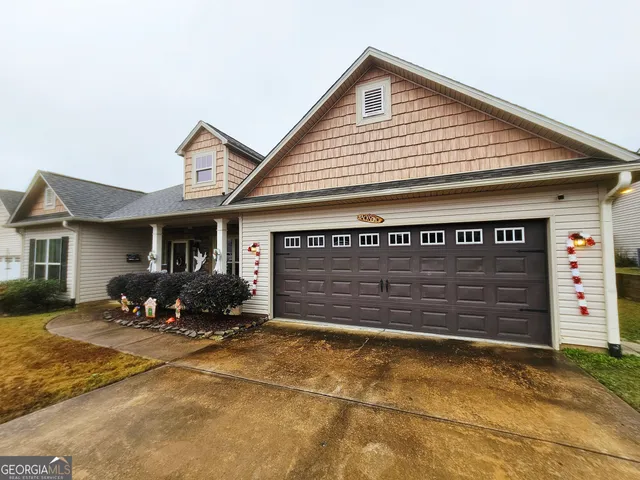a view of a house with a patio