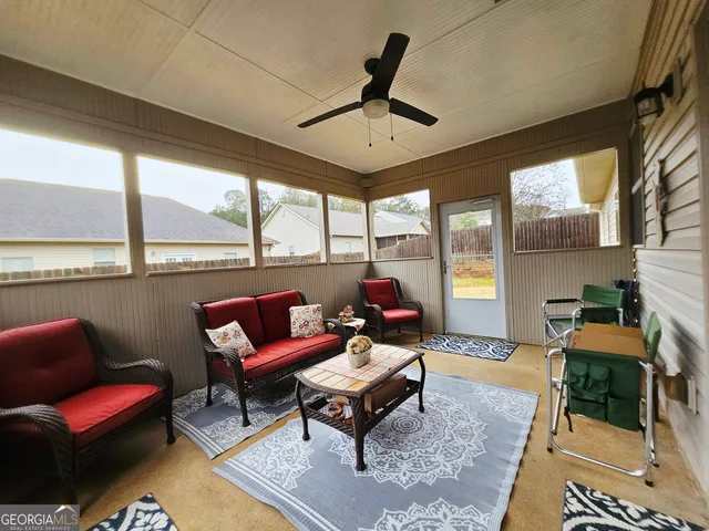 a car parked in a garage