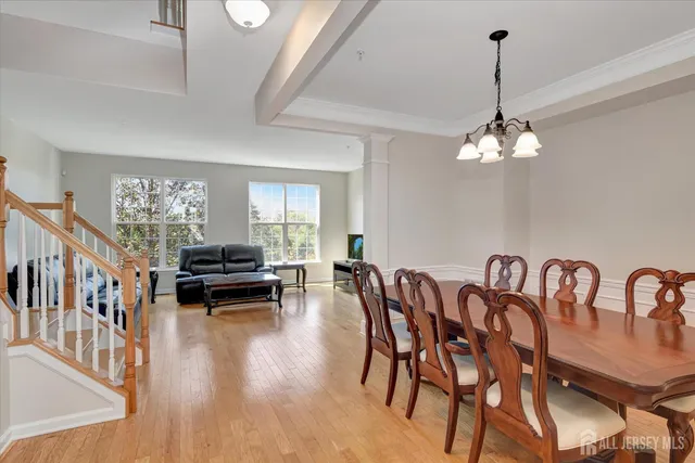 a view of a livingroom and dining room