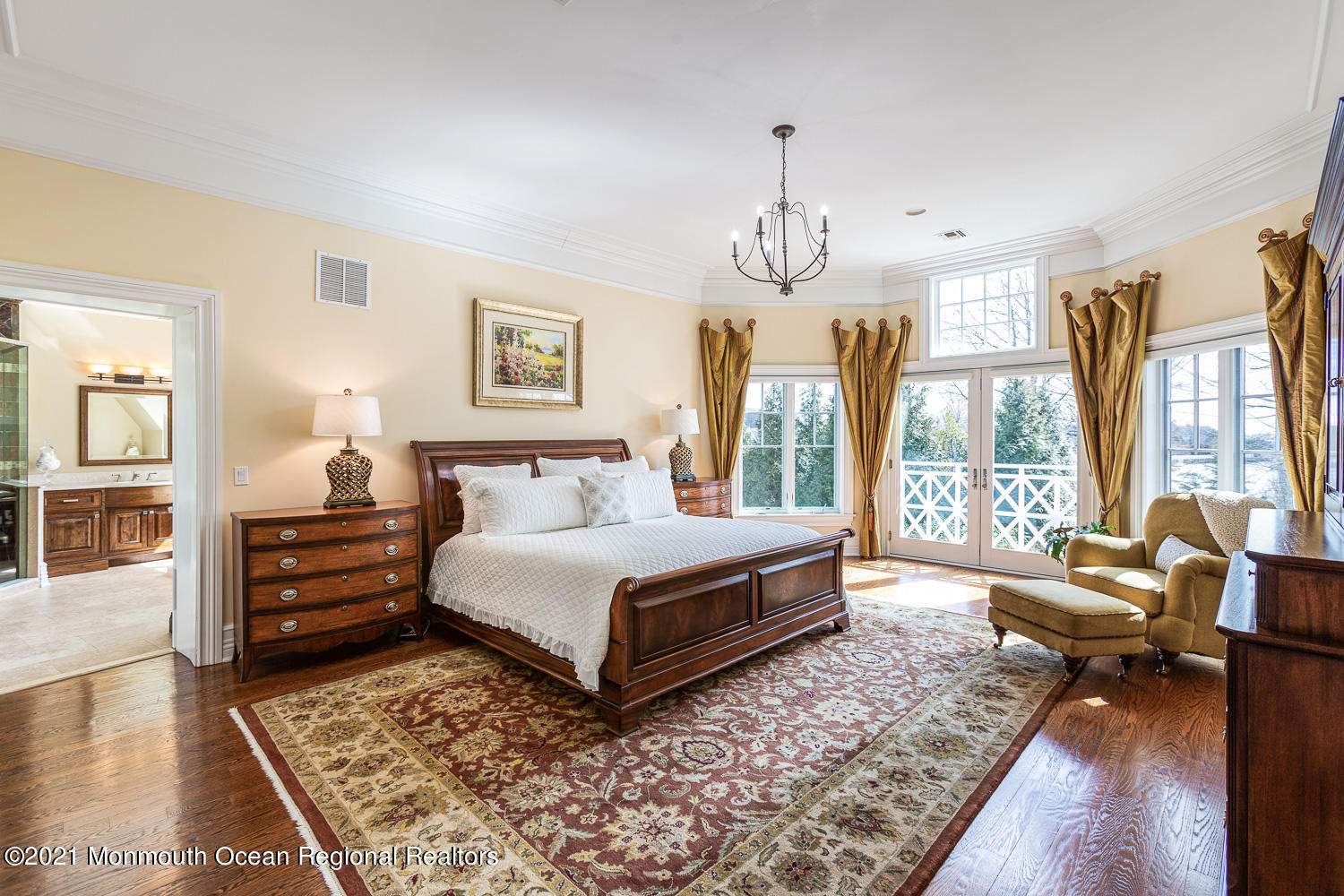 2 Harbor Drive Rumson, NJ 07760 - Photo 29 of 50 a spacious bedroom with a bed a large window and walk in closet