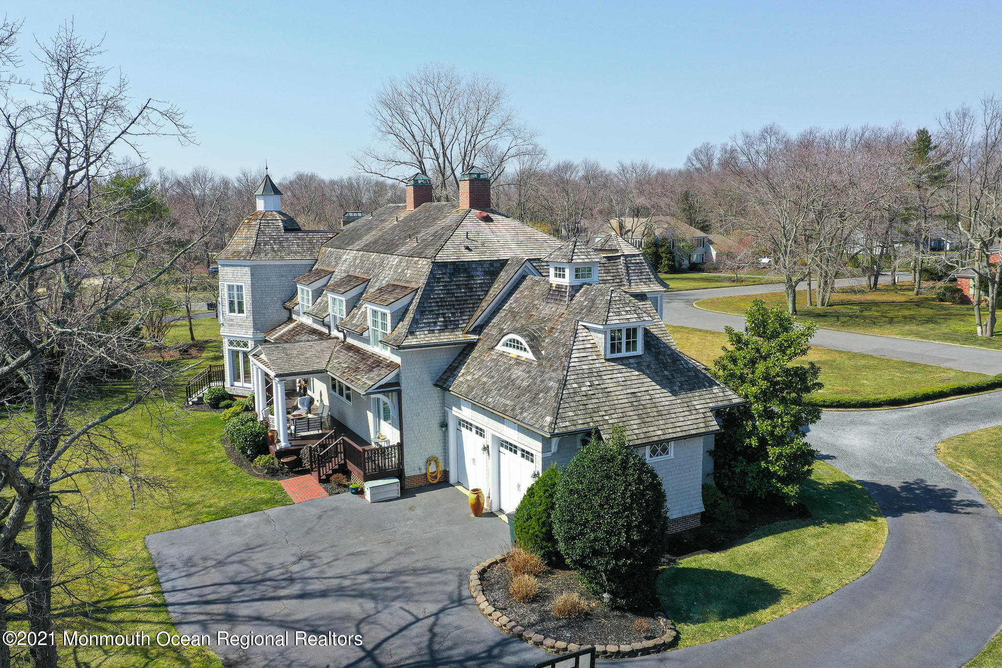 2 Harbor Drive Rumson, NJ 07760 - Photo 44 of 50 a aerial view of a house with a yard basket ball court and outdoor seating