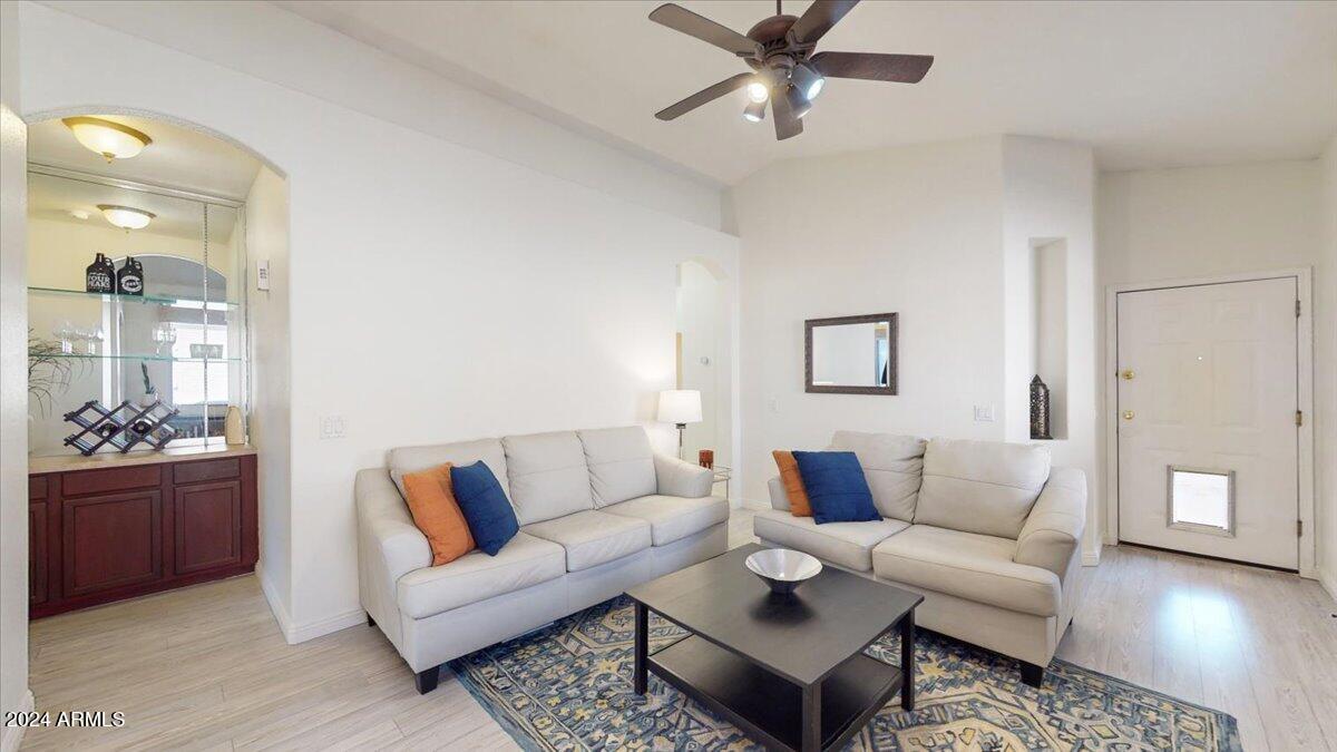 631 West Colt Road Chandler, AZ 85225 - Photo 14 of 56 Living Room & Hall Serving Bar
