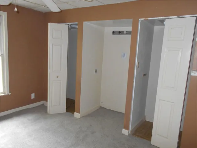 a bathroom with a window