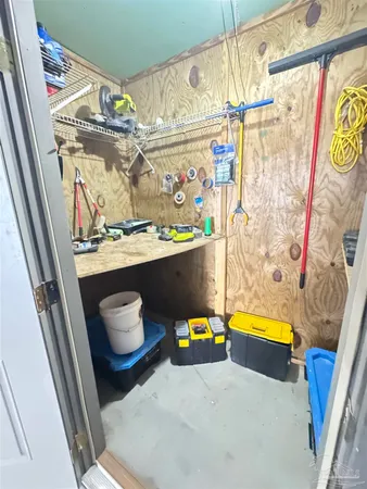 a room with storage and utility