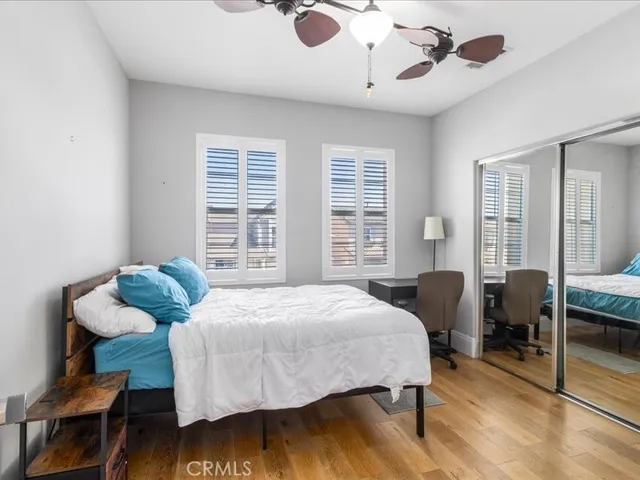 a view of a backyard with plants and trees