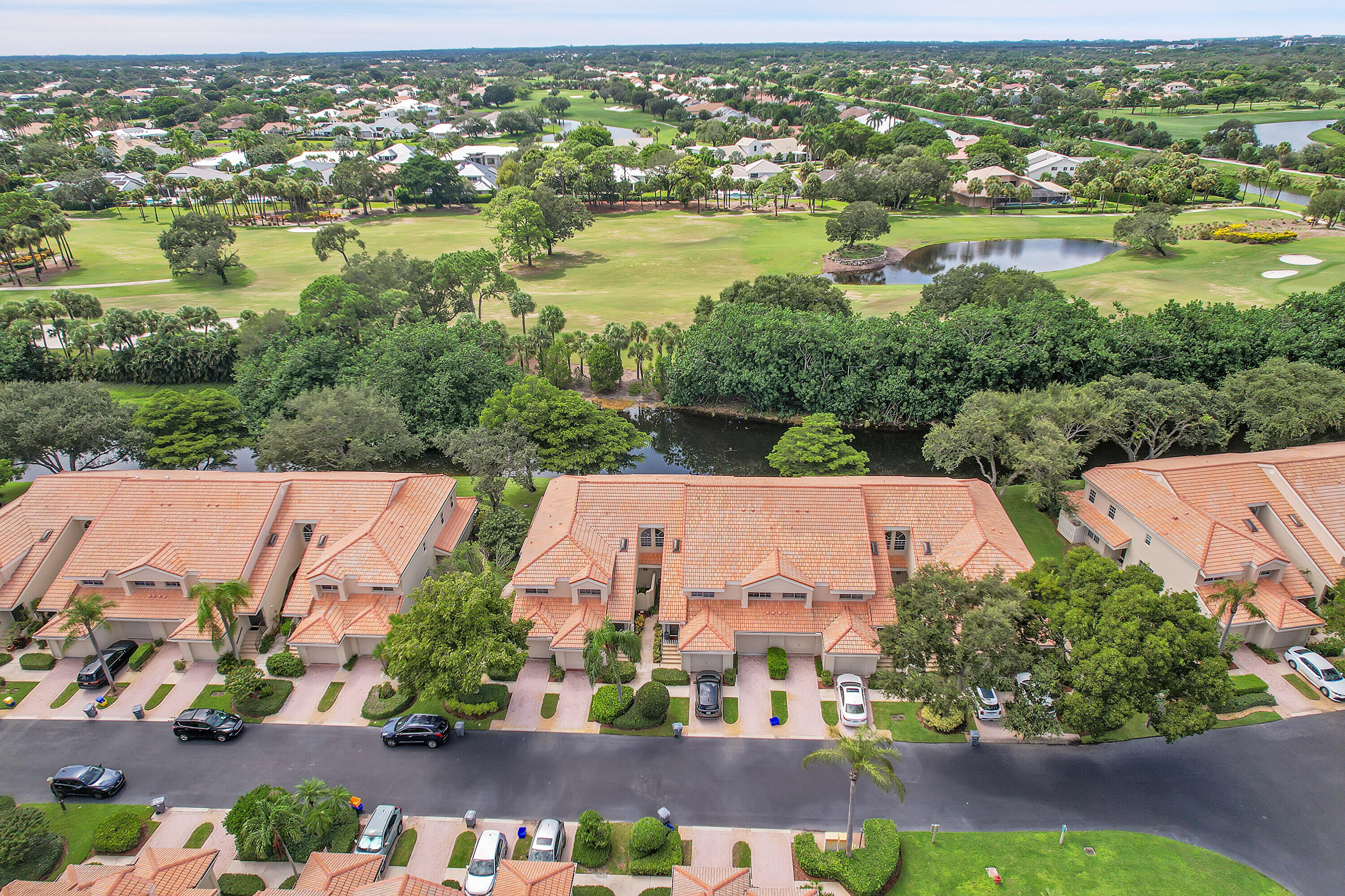 17270 Boca Club Boulevard, Unit 1702 Boca Raton, FL 33487 - Photo 40 of 41 an aerial view of residential building with outdoor space and lake view