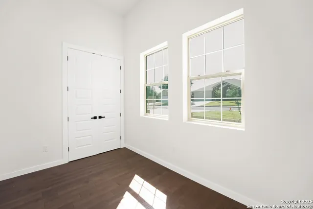 an empty room with a window