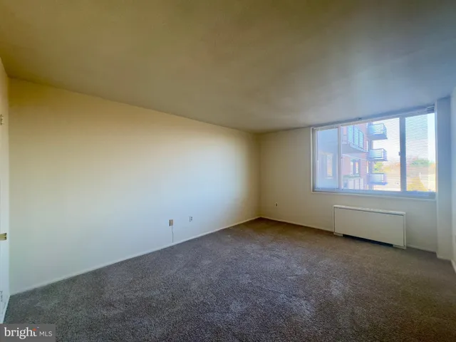 an empty room with a window