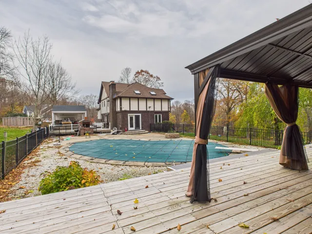 a view of a house with a porch