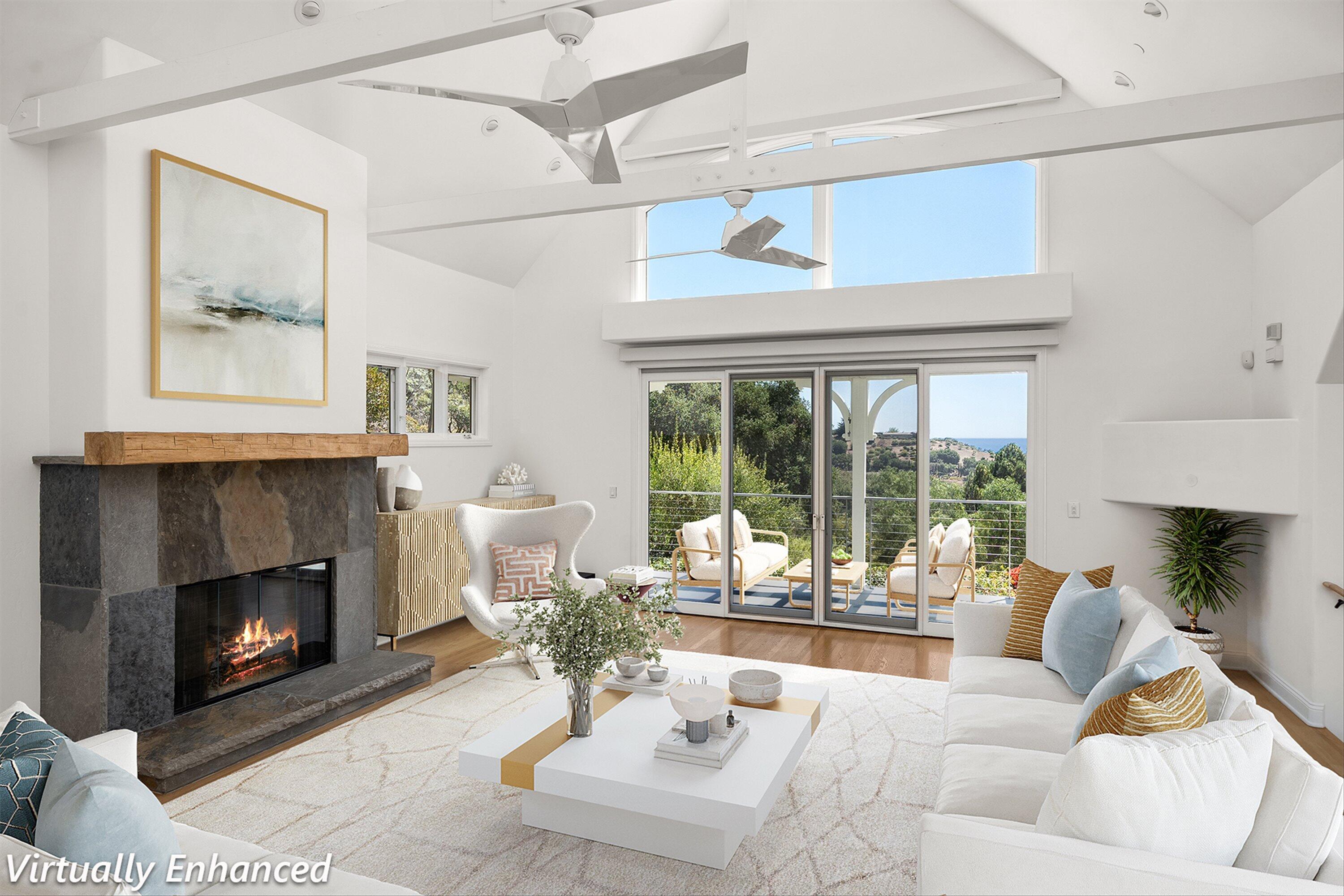 2850 Torito Road Montecito, CA 93108 - Photo 6 of 26 Living Room - Enhanced