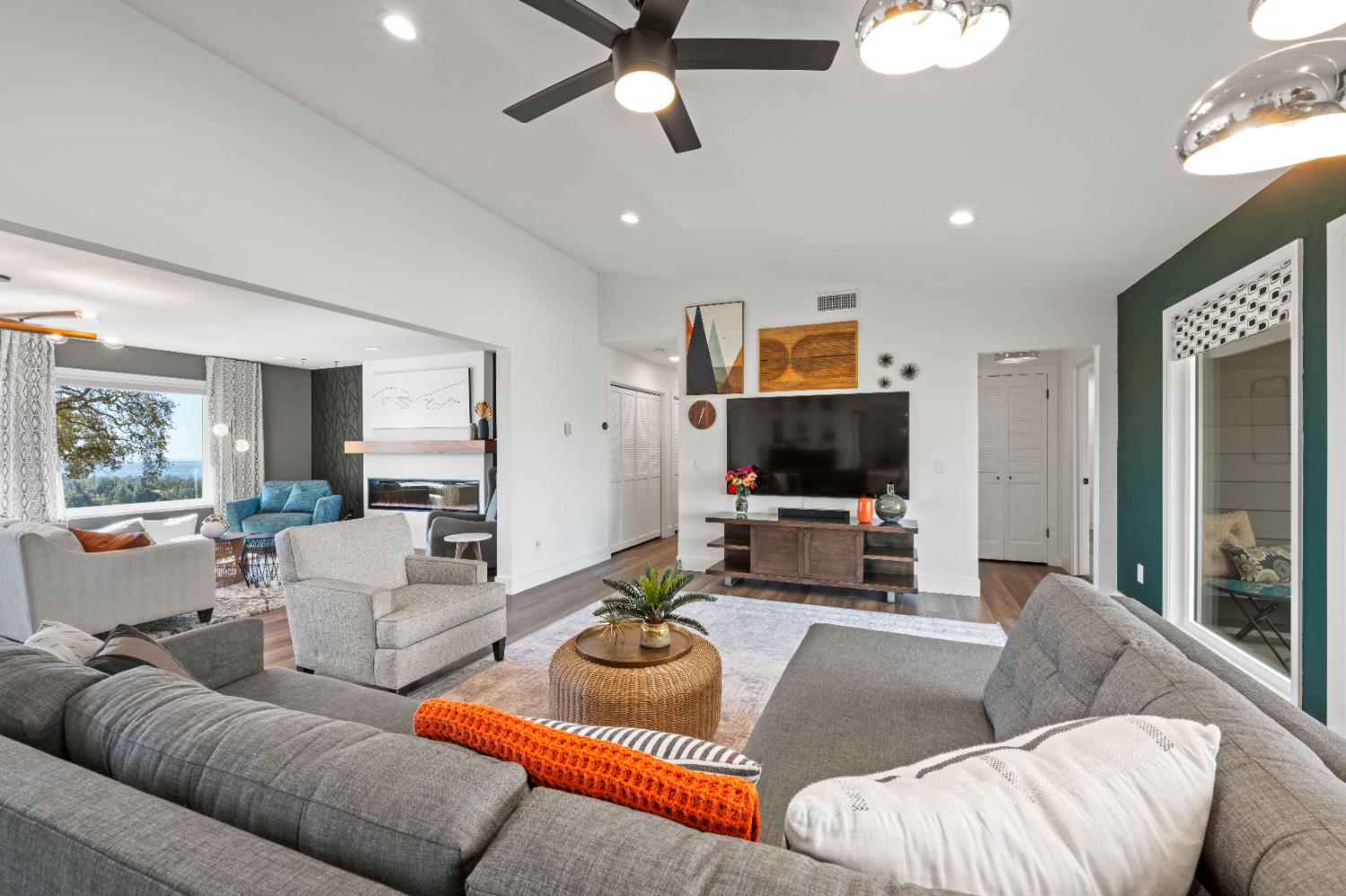 8155 Hubbard Road Auburn, CA 95602 - Photo 12 of 74 a living room with furniture and a flat screen tv