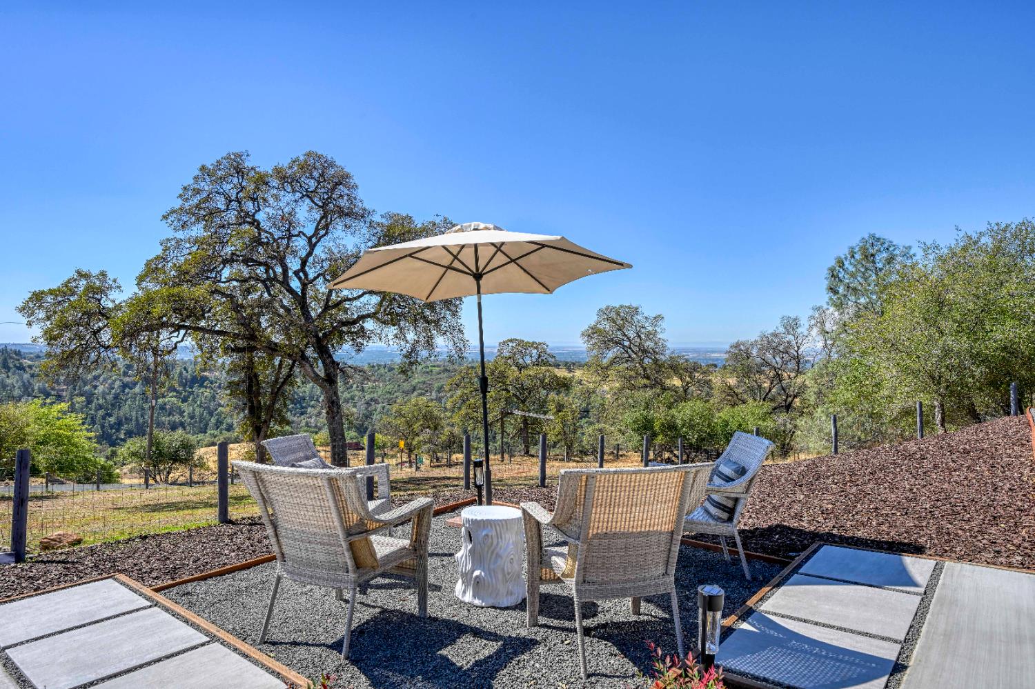 8155 Hubbard Road Auburn, CA 95602 - Photo 69 of 74 a view of a patio with furniture and yard