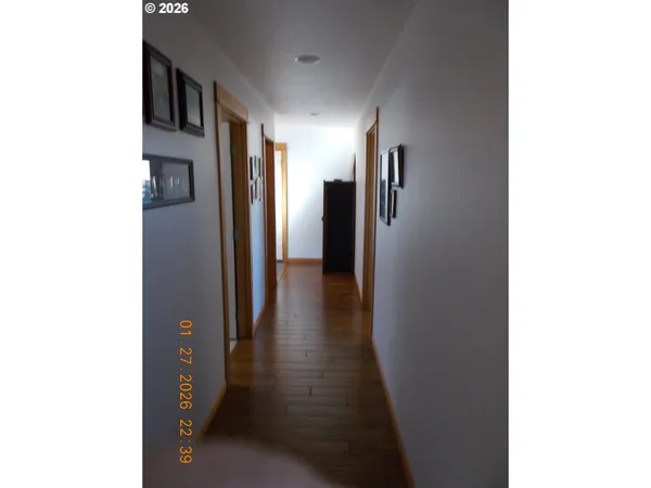 a view of hallway with stairs