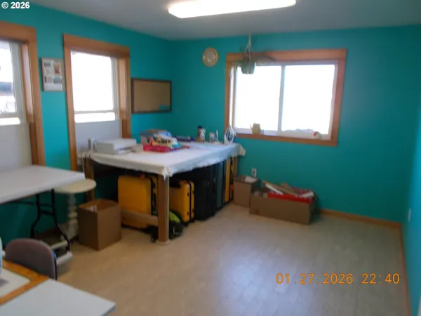 a room with toys and windows