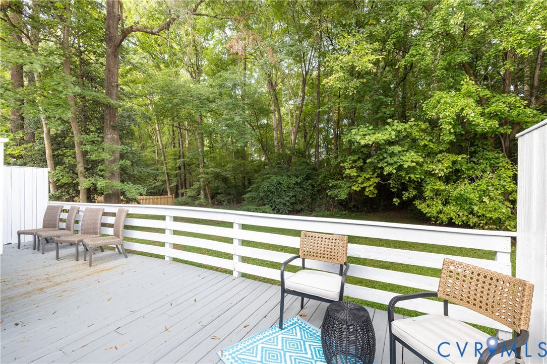 12532 Eagle Ridge Road Henrico, VA 23233 - Photo 66 of 68 Spacious outdoor deck with a white horizontal slat