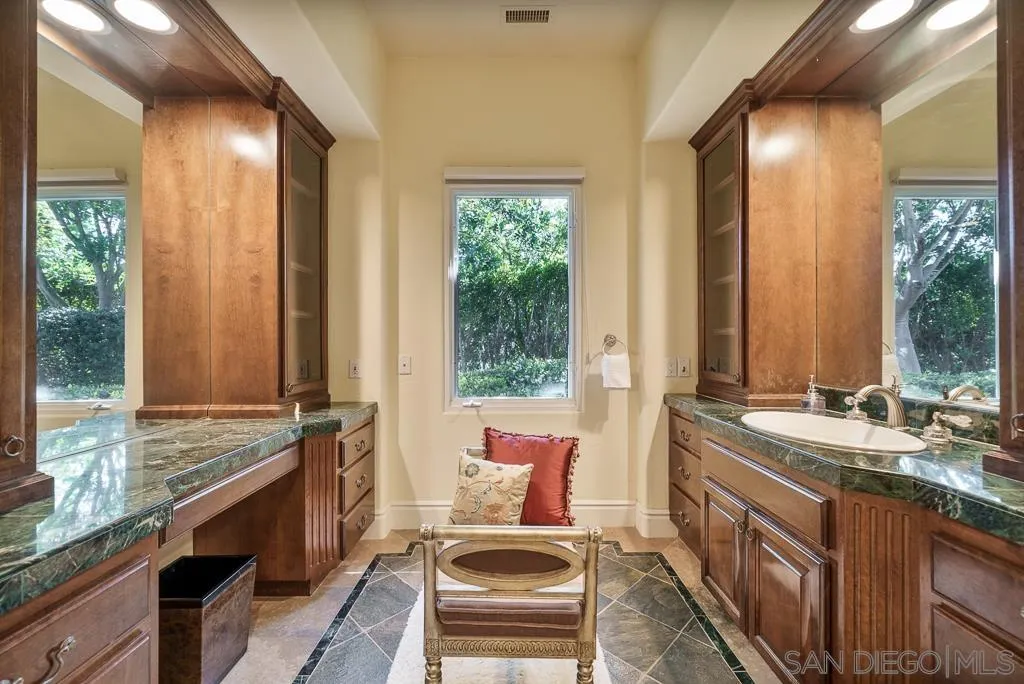 13752 Paseo Valle Alto Poway, CA 92064 - Photo 26 of 73 a bathroom with a granite countertop sink and a bathtub