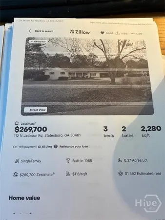 $230,000 | 112 North Jackson Road, Statesboro, GA 30461