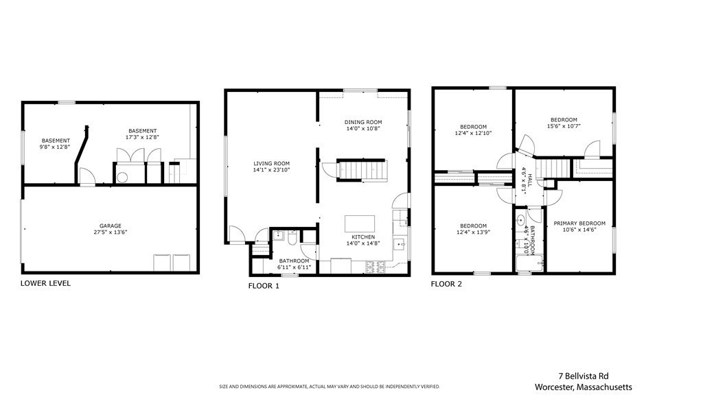 7 Bellvista Road Worcester, MA 01602 - Photo 20 of 20 a picture of a floor plan