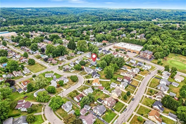 an aerial view of a city
