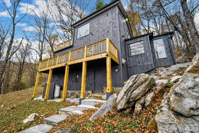 a front view of a building