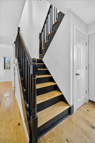 a view of a room with rack on the wall