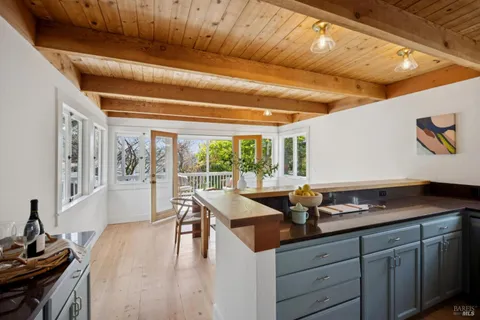 a view of a patio on the roof deck