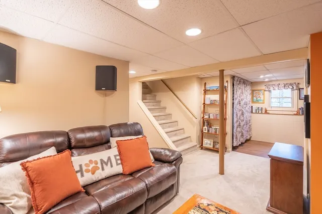 a view of hallway with wooden floor
