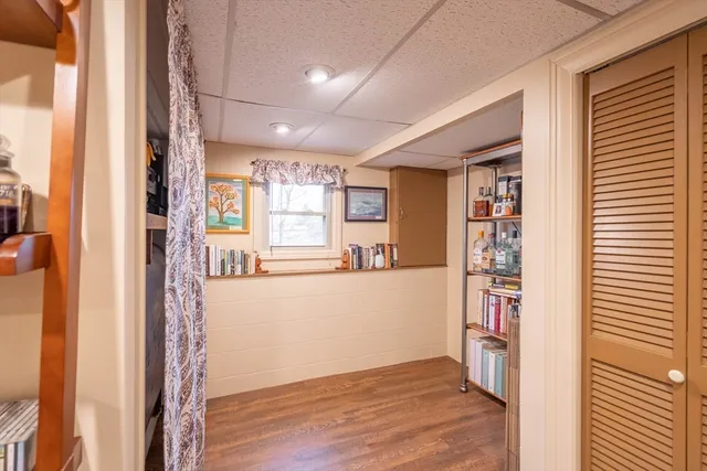 a storage room with washer and dryer
