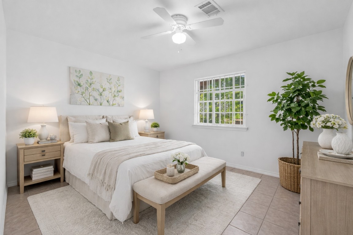 3922 Simsbrook Drive Houston, TX 77045 - Photo 9 of 32 Front Bedroom, digitally staged, giving you and idea of how beautiful it could be for your family.